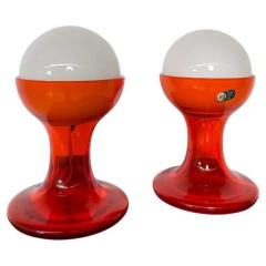 Carlo Nason Pair of LT216 Table Lamps by Carlo Nason for Mazzega 1960s - 4548838