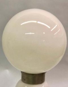 Carlo Nason Pair of Large Italian Radical Design Mid century White Murano Glass Table Lamps - 1746704