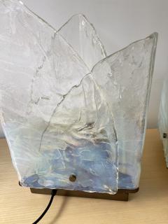 Carlo Nason Pair of Murano Glass and Brass Lamps by Carlo Nason for Mazzega Italy 1970s - 2278448