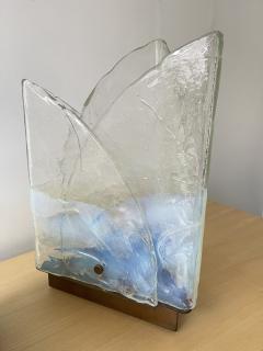 Carlo Nason Pair of Murano Glass and Brass Lamps by Carlo Nason for Mazzega Italy 1970s - 2278451