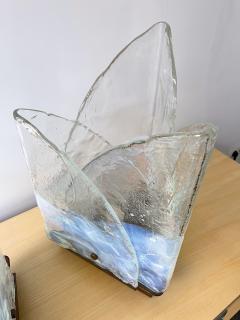 Carlo Nason Pair of Murano Glass and Brass Lamps by Carlo Nason for Mazzega Italy 1970s - 2278452