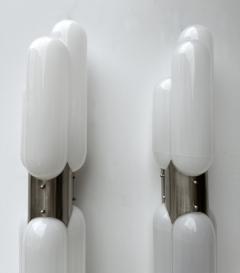 Carlo Nason Pair of Torpedo Murano Glass Sconces by Carlo Nason for Mazzega Italy 1970s - 3594446