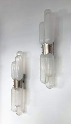 Carlo Nason Pair of Torpedo Sconces by Carlo Nason for Mazzega Murano Italy 1970s - 980445