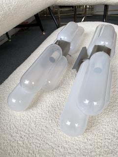 Carlo Nason Pair of Torpedo Sconces by Carlo Nason for Mazzega Murano Italy 1970s - 1125471