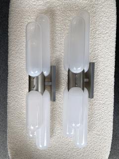 Carlo Nason Pair of Torpedo Sconces by Carlo Nason for Mazzega Murano Italy 1970s - 1125476