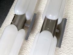 Carlo Nason Pair of Torpedo Sconces by Carlo Nason for Mazzega Murano Italy 1970s - 1125478