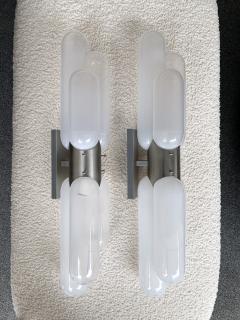 Carlo Nason Pair of Torpedo Sconces by Carlo Nason for Mazzega Murano Italy 1970s - 1125479