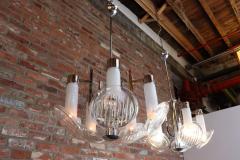 Carlo Nason Pair of Vintage Italian Headlight Chandeliers by Carlo Nason for Mazzega - 4229290