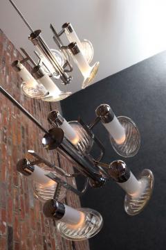 Carlo Nason Pair of Vintage Italian Headlight Chandeliers by Carlo Nason for Mazzega - 4229295