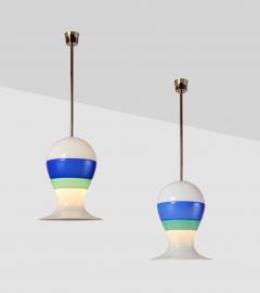 Carlo Nason Rare Pair of Carlo Nason Glass Lanterns Italy 1960s - 4494251