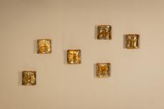 Carlo Nason Set of Six Wall Appliques in the Style of Carlo Nason Italy 1970s - 4451043