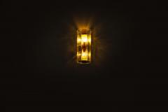 Carlo Nason Set of Three Amber colored Carlo Nason Wall Lamps for Mazzega Italy 1970s - 4300085