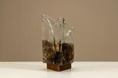 Carlo Nason Set of Two LT 372 Leaf Table Lamps by Carlo Nason Italy 1970s - 4570554