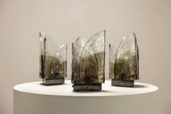 Carlo Nason Three Green Carlo Nason Table Lamps with Leafs in Murano Glass Italy 1970s - 3669201