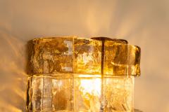 Carlo Nason Three LP277 Wall Lamps by Carlo Nason in Tobacco and Crystal Glass for Mazzega - 4473704