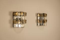 Carlo Nason Three LP277 Wall Lamps by Carlo Nason in Tobacco and Crystal Glass for Mazzega - 4473724