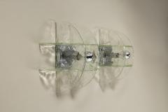 Carlo Nason Two Wall Appliques Model LP 254 by Carlo Nason for Mazzega Italy 1970s - 3983504