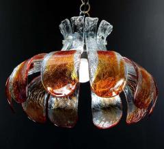 Carlo Nason Unique Carlo Nason Amber Chandelier for Mazzega Italy 1970s - 1548778