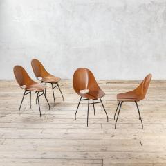 Carlo Ratti 20th Century Carlo Ratti Set of Four Wooden Chairs - 4438945