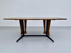 Carlo Ratti Carlo Ratti Dining Table in Wood and Metal Italy 1960s - 3188298