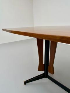 Carlo Ratti Carlo Ratti Dining Table in Wood and Metal Italy 1960s - 3188315