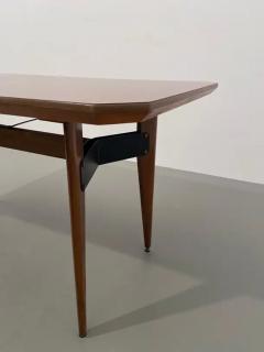 Carlo Ratti Carlo Ratti Dining Table in Wood and Metal Italy 1960s - 3653614