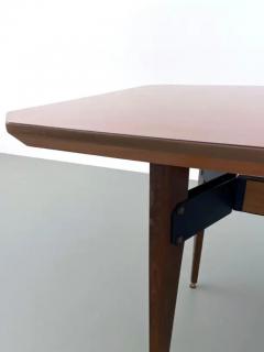 Carlo Ratti Carlo Ratti Dining Table in Wood and Metal Italy 1960s - 3653616