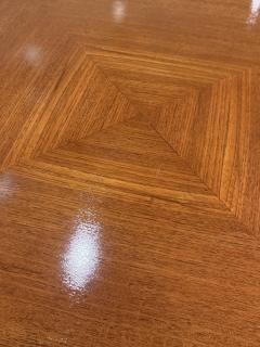 Carlo Ratti Carlo Ratti Geometric Walnut Round Table with Iron Base Italy 1950s - 4610542
