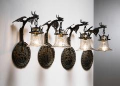 Carlo Rizzarda Set of 4 Carlo Rizzarda wall lamps - 4759544