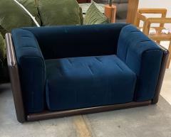 Carlo Scarpa Blue Velvet Cornaro Sofa by Carlo Scarpa for Gavina - 3015445