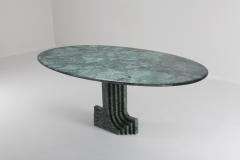 Carlo Scarpa Carlo Scarpa Dining Table Samo in a Rare Green Marble 1970s - 984863