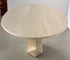 Carlo Scarpa Carlo Scarpa Samo Oval Travertine Pedestal Dining Table - 1154375