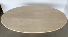 Carlo Scarpa Carlo Scarpa Samo Oval Travertine Pedestal Dining Table - 1154379