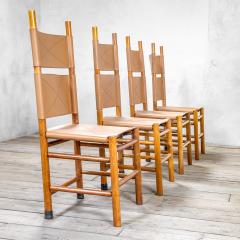 Carlo Scarpa Carlo Scarpa Set of Six Chairs mod Kentucky - 3516292