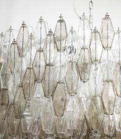 Carlo Scarpa Carlo Scarpa Smoke Clear Polyhedral Chandelier - 4419137