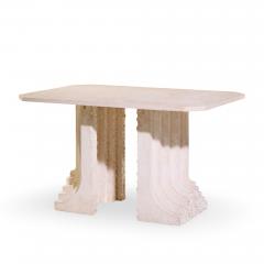Carlo Scarpa Carlo Scarpa Style Mid Century Italian Travertine Table - 4562942