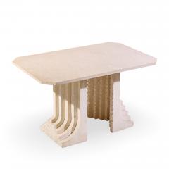 Carlo Scarpa Carlo Scarpa Style Mid Century Italian Travertine Table - 4562944