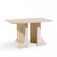 Carlo Scarpa Carlo Scarpa Style Mid Century Italian Travertine Table - 4563001