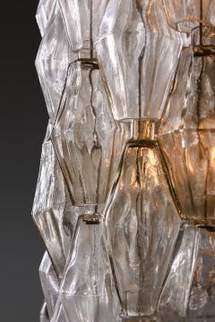 Carlo Scarpa Carlo Scarpa Venini custom made Poliedri glass chandelier Italy 1977 - 2905059