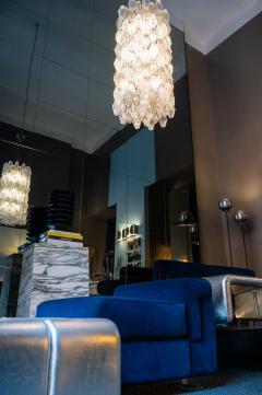 Carlo Scarpa Carlo Scarpa Venini custom made Poliedri glass chandelier Italy 1977 - 2905064