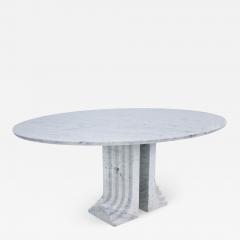 Carlo Scarpa Carlo Scarpa for Simon Modern Carrara Marble Oval Samo Italian Table 1970s - 956436