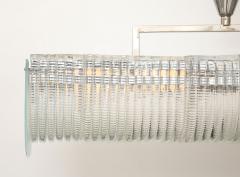 Carlo Scarpa Carlo Scarpa for Venini Cut Glass and Nickel Rectangular Chandelier circa 1930 - 3999210