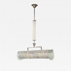 Carlo Scarpa Carlo Scarpa for Venini Cut Glass and Nickel Rectangular Chandelier circa 1930 - 4000430