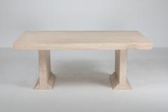 Carlo Scarpa Carlo Scarpa style travertine table or writing desk 1970s - 1311568