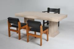 Carlo Scarpa Carlo Scarpa style travertine table or writing desk 1970s - 1311574