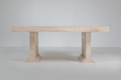 Carlo Scarpa Carlo Scarpa style travertine table or writing desk 1970s - 1311583