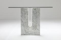 Carlo Scarpa Carrara White Marble Dining Table Scarpa 1970s - 1450459