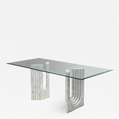 Carlo Scarpa Carrara White Marble Dining Table Scarpa 1970s - 1451789