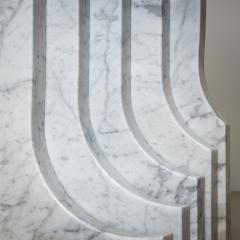 Carlo Scarpa Dining Table with White Marble Columns attributed to Carlo Scarpa Italy 1970 - 4521899
