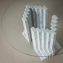 Carlo Scarpa Dining Table with White Marble Columns attributed to Carlo Scarpa Italy 1970 - 4521900